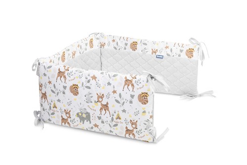 Plüsch babybettschutz karo - plüsch-babybettschutz,
